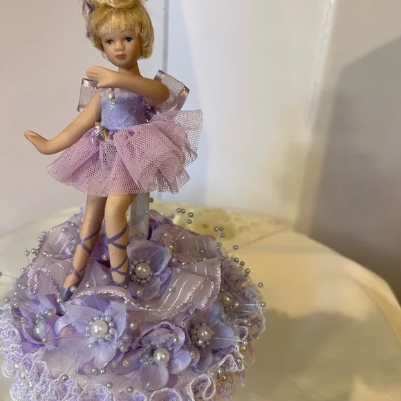Purple Ballerina Doll Figurine cake topper or table decoration - Picture 5 of 9